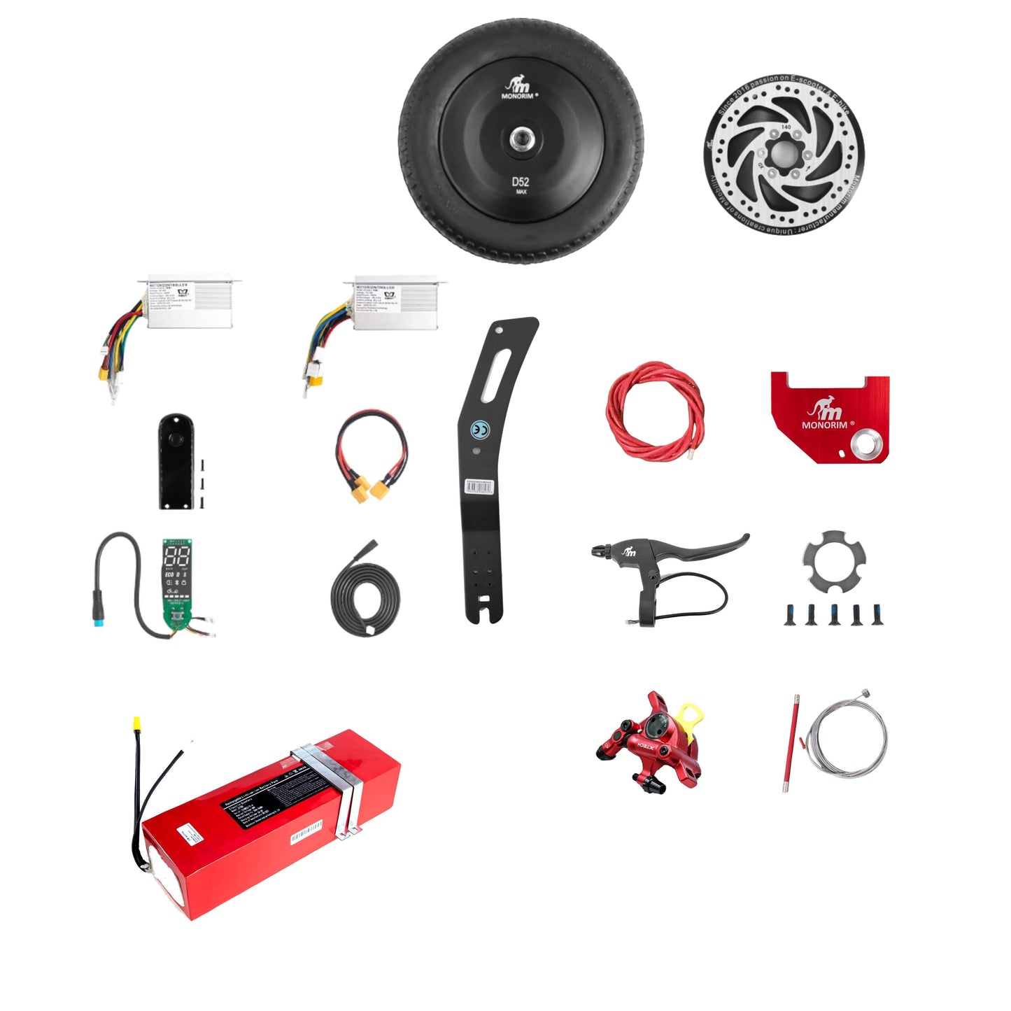 Monorim Dual52 MAX Ultra Upgraded to be AWD 48V 500W Dual-Drive 60km/h for Segway Ninebot Scooter Max G30