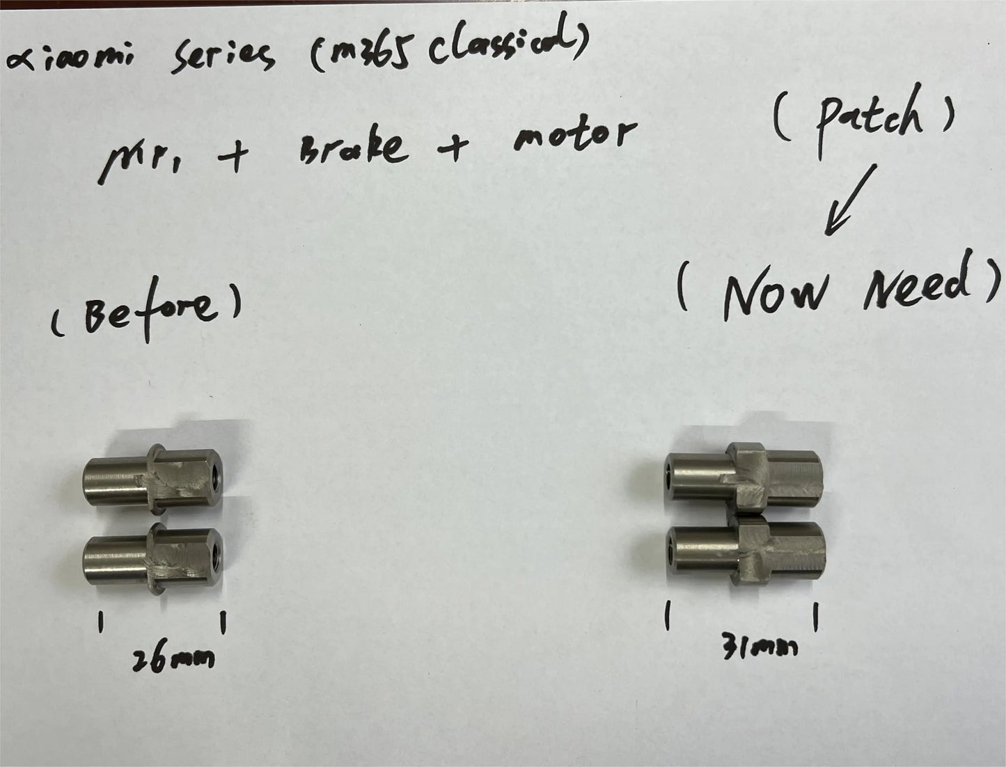 Monorim EN1 Extender Bolt&Tool Path Speziell für die MR1-Hinterradaufhängung mit MD-Pro-Motordeck