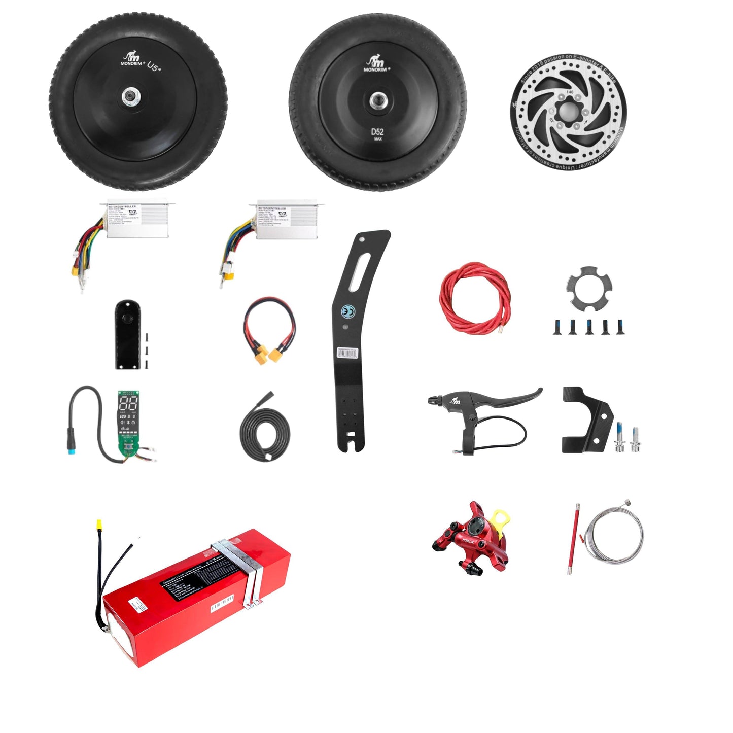 Monorim Dual52 MAX Ultra Upgraded to be AWD 48V 500W Dual-Drive 60km/h for Segway Ninebot Scooter Max G30 D