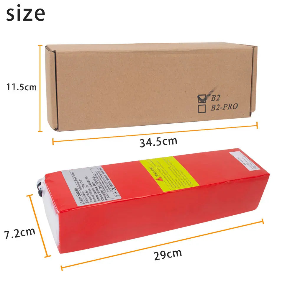 Monorim B2/B2 Pro Scooter Battery 48v 14.4ah for Xiaomi mi3/pro2/pro1/m365/1s/es LS cells BMS Maximum withstand current is 60A