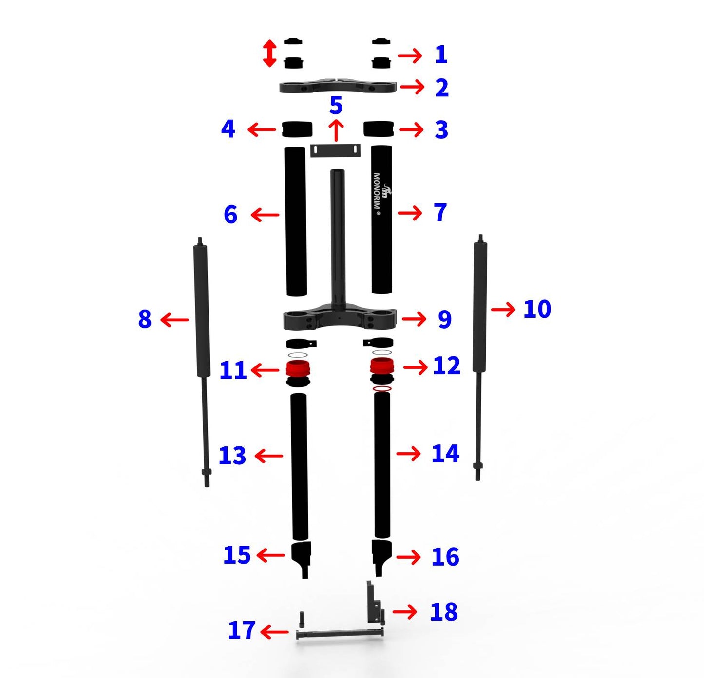 Monorim Suspension Spare Parts For MZ3 Plus+ Accessories