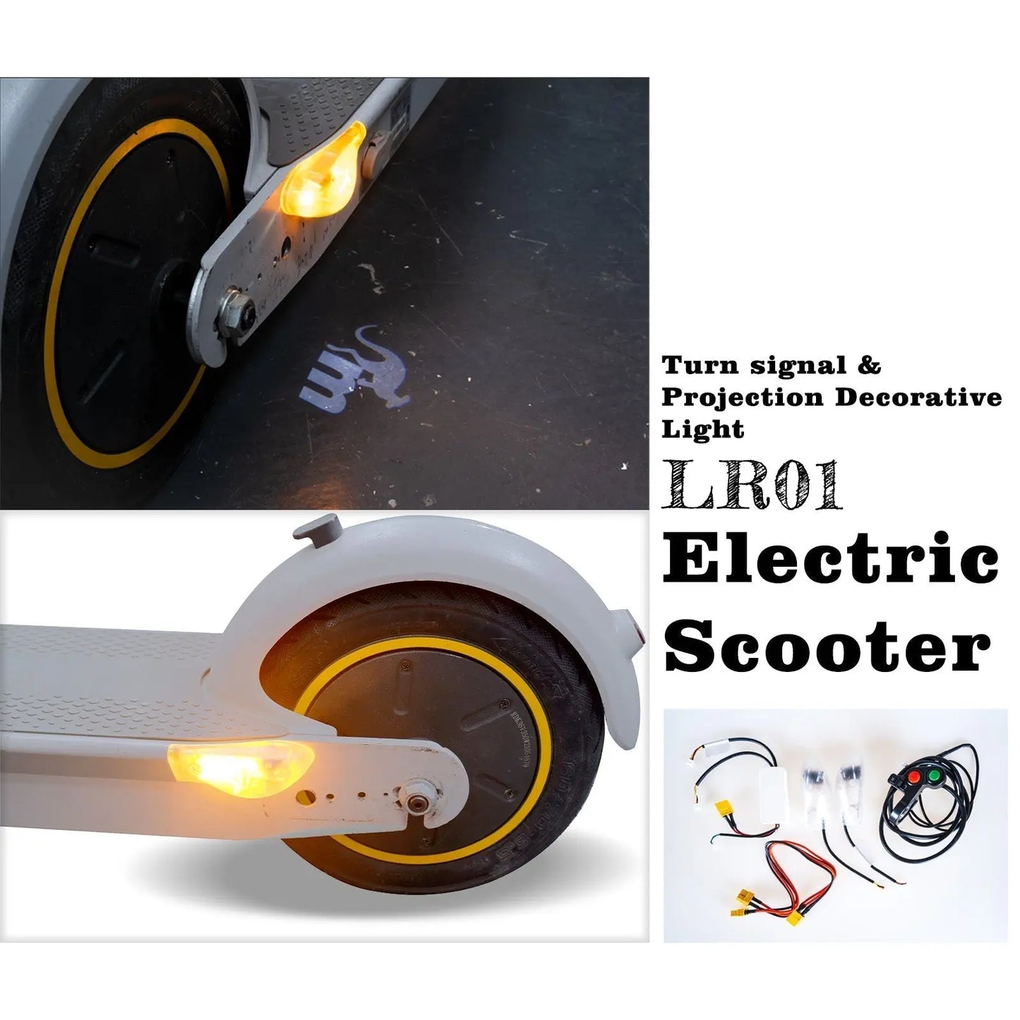 Monorim LR01 Turn signal & Projection Decorative Light for Segway Ninebot Max G30 P, Scooter Blinker