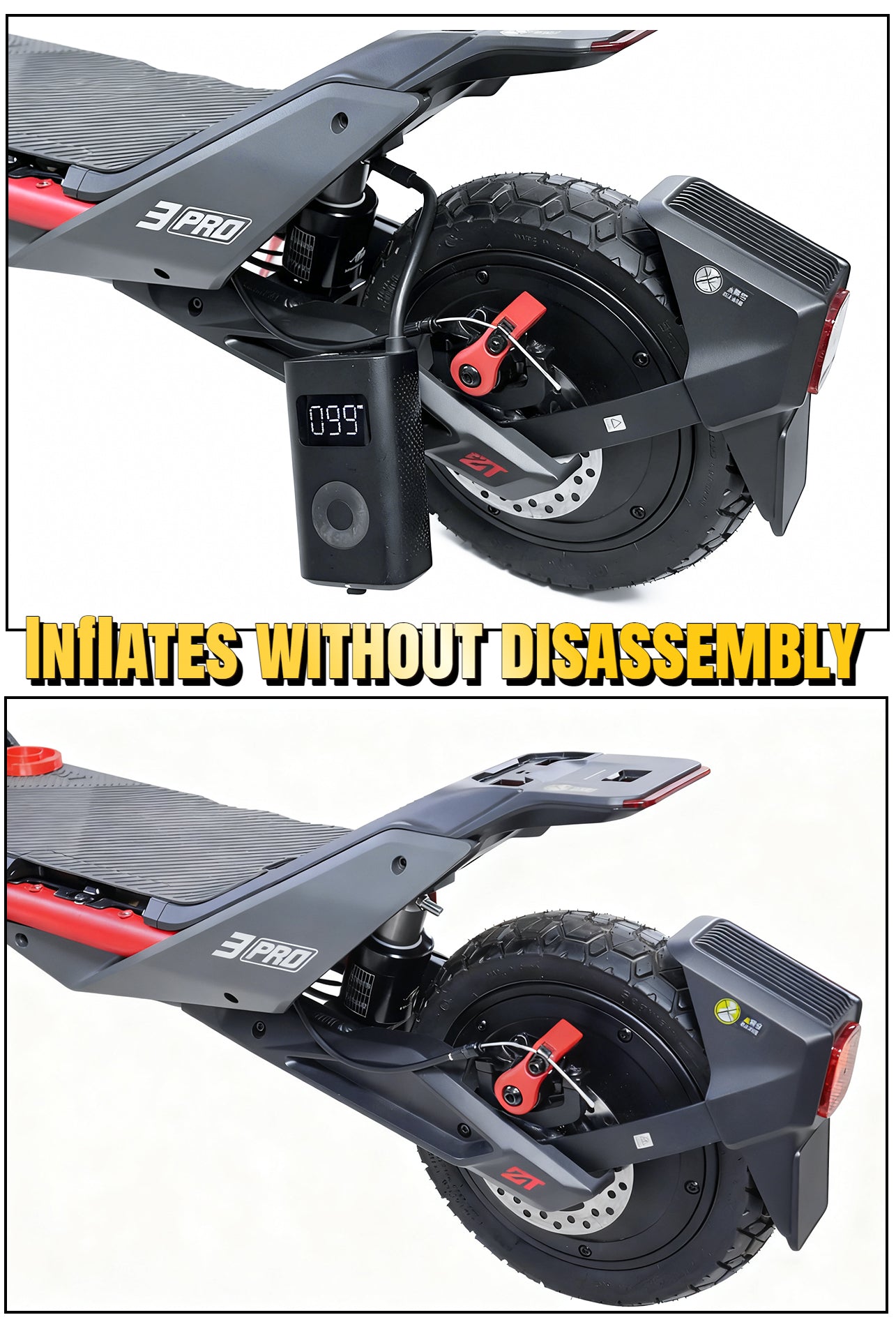 Monorim MZR3 Pro rear air suspension, specialize for ZT3 pro , Air adjust suspension.