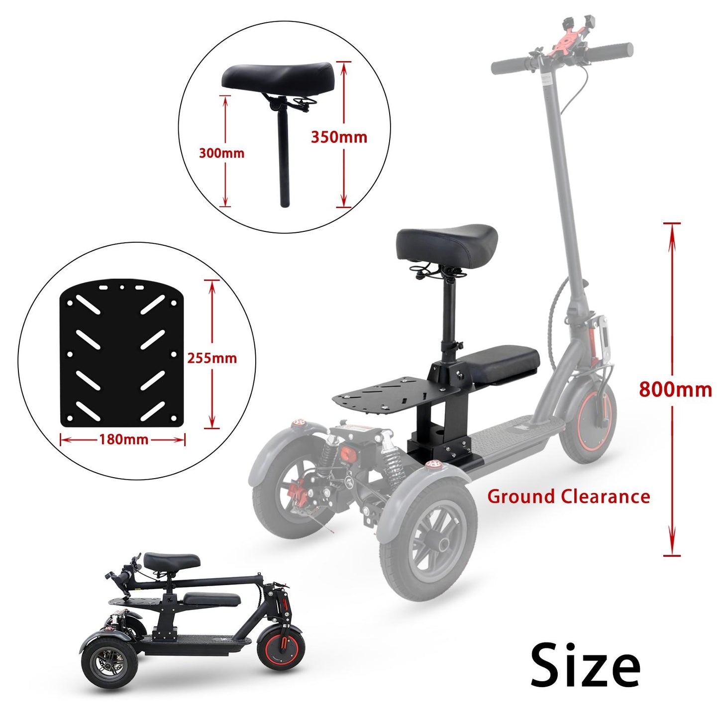 Monorim SC-mi123 world unique seat care driving seat special for xiaomim365/pro1/pro2/mi3/es/essential pro e-scooter