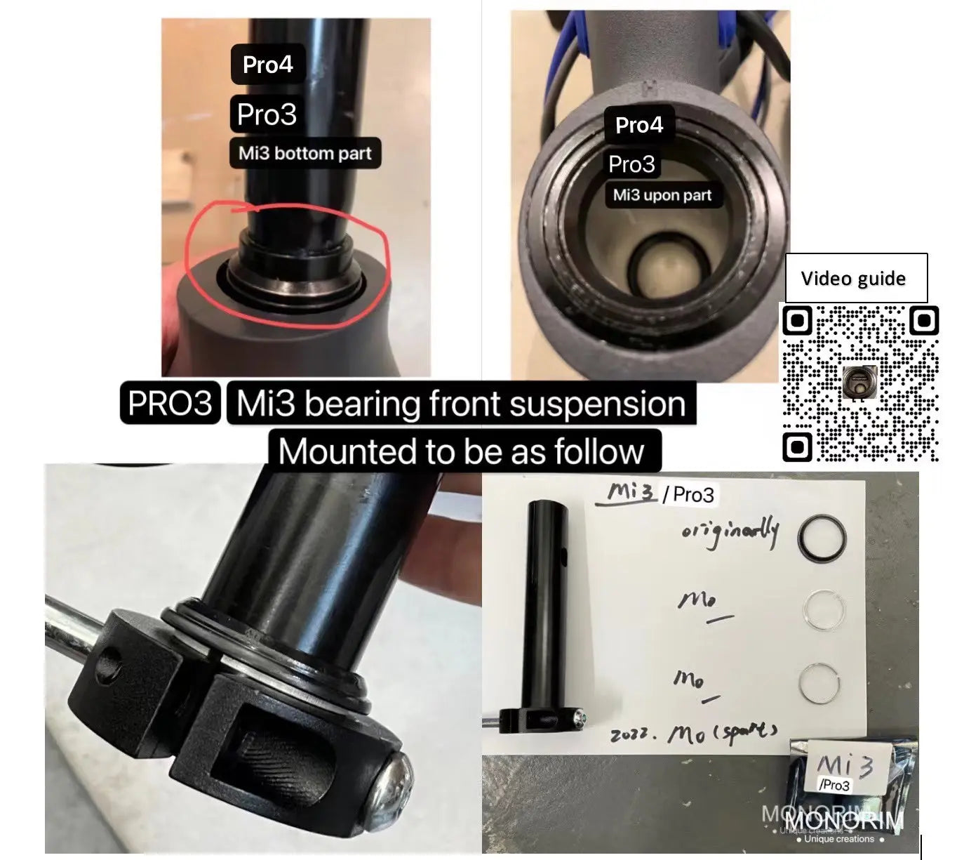 Monorim patch for mi3 pro3 pro4 xiaomi front suspension