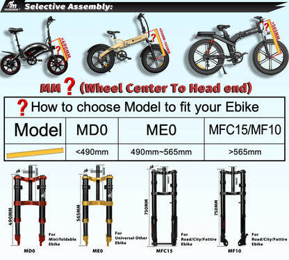 Monorim MF0 front modify great kit to be more safety and comfort for Ebike Road/city/Fattire