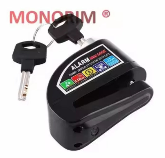 Monorim Disc Brake Motorcycle Lock W/ Loud Alarm Anti Theft Security for xiaomi/segway/escooters or ebike