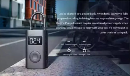 Mijia Portable Smart Digital Tire Pressure Detection Electric Inflator Pump for xiaomi/segway/escooters or ebike