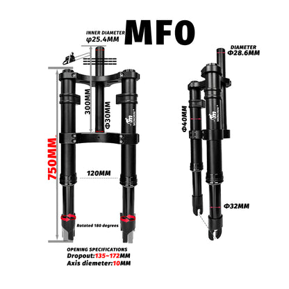 Monorim MF0 front modify great kit to be more safety and comfort for Ebike Road/city/Fattire