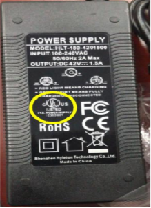 Monorim N21-1 HLT CO.,LTD UL CE Pasted charger: 42V 2.0a for T0S/ T0s-R