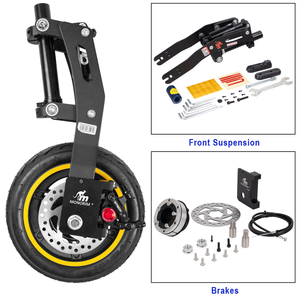 Monorim FB MX0 for Segway Scooter Ninebot Max G30 P , Upgraded front wheel to disc brake via MXS0