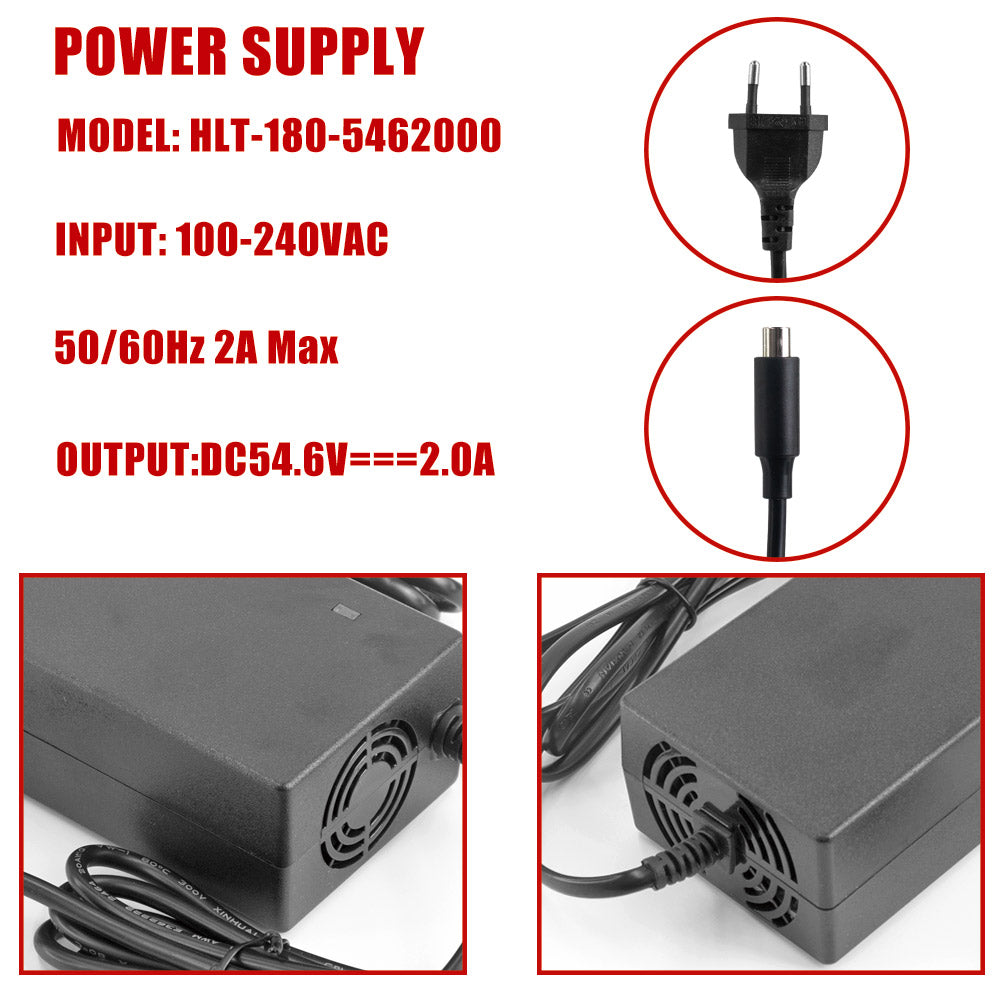 Monorim EC01 54.6V 2A Charger for 48v Battery Pasted CE FCC for Ninebot Max G30 Electric Scooter Charger Accessories