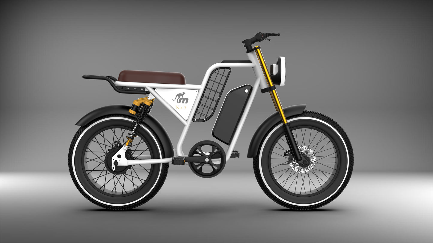 Monorim NO.9 Electric Bike for Adults, 55KM/h Max Speed, Mileage 45KM, 1280W peakMotor, 48V 20Ah  Samsung Cells High performance power battery E-bike