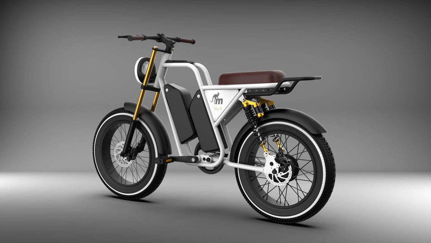 Monorim NO.9 Electric Bike for Adults, 55KM/h Max Speed, Mileage 45KM, 1280W peakMotor, 48V 20Ah  Samsung Cells High performance power battery E-bike