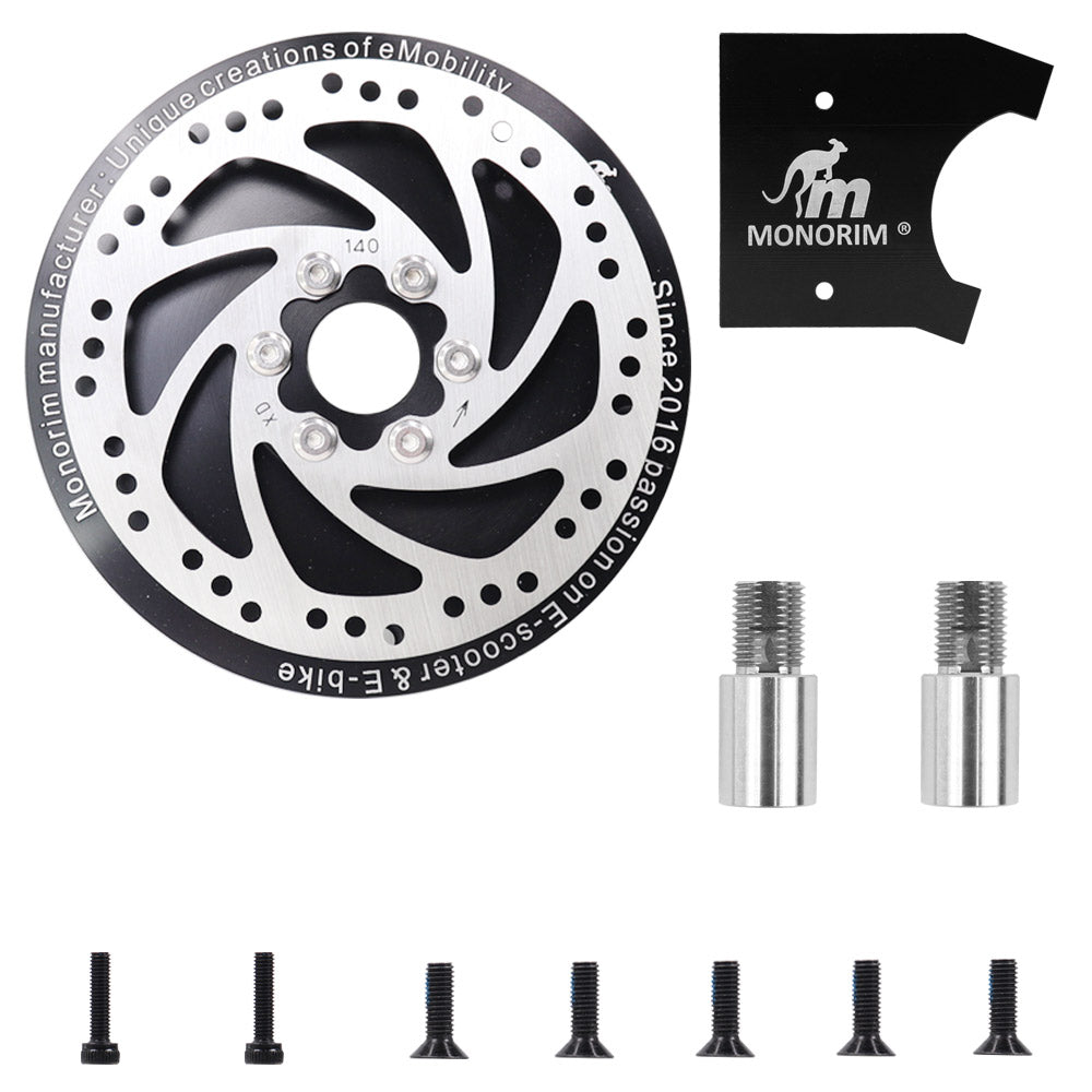 Monorim MD FB Motor Deck Upgrade Disc Brake Parts for iezway ez6 Scooter, 120/140mm Disc for Front Motor