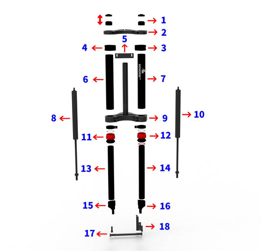 Monorim Suspension Spare Parts For MZ3 Plus+ Accessories
