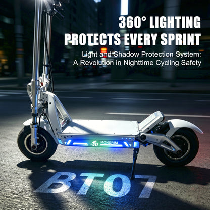 (Preorder)MONORIM Unique BT07 offroad ele-scooter 72V 6000*2w 135km/h range 120km Peak Performance On Demand