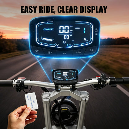 (Preorder)MONORIM Unique BT07 offroad ele-scooter 72V 6000*2w 135km/h range 120km Peak Performance On Demand