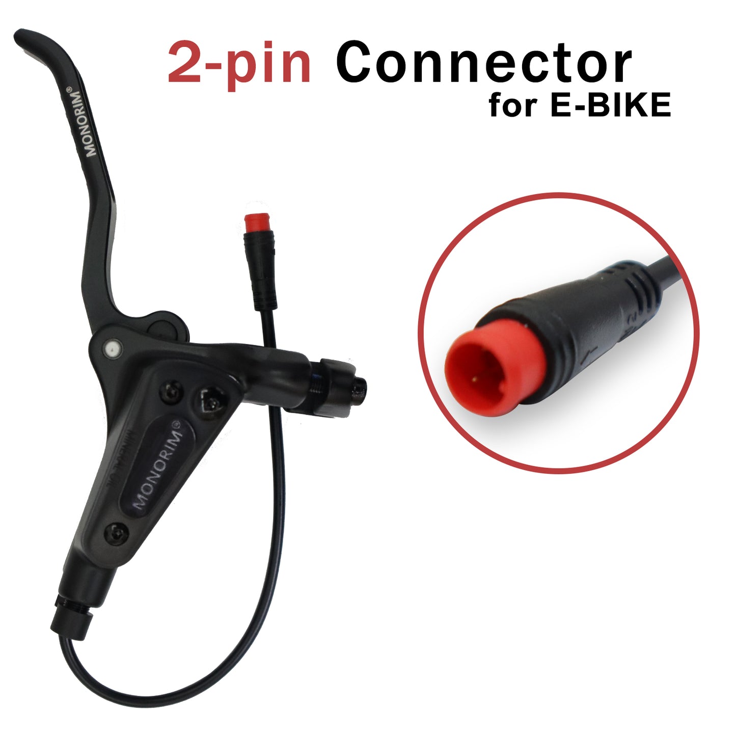 MONORIM EB01 4-Piston Mountain Bike Hydraulic Disc Brakes Hydraulic Bike Brakes Front 850mm and Rear 1750mm with PM Adapter for 160mm Rotor