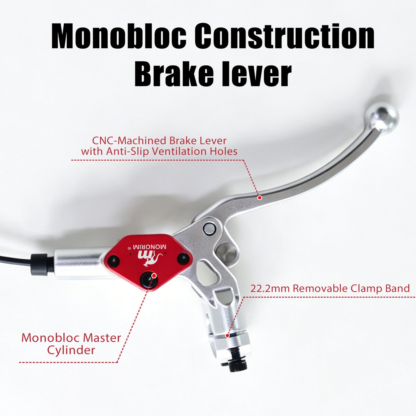 MONORIM EB02-KG2 2-Piston  specially for Kukirin kugoo G2max Hydraulic e-scooter Brakes left 1350mm and right 2000mm ,compatible for all off-road models
