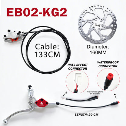 MONORIM EB02-KG2 2-Piston  specially for Kukirin kugoo G2max Hydraulic e-scooter Brakes left 1350mm and right 2000mm ,compatible for all off-road models