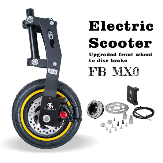 Monorim FB MX0 for Segway Scooter Ninebot Max G30 D/E/P/DII/LEII/LD/LE/LP, Upgraded front wheel to disc brake via MXS0