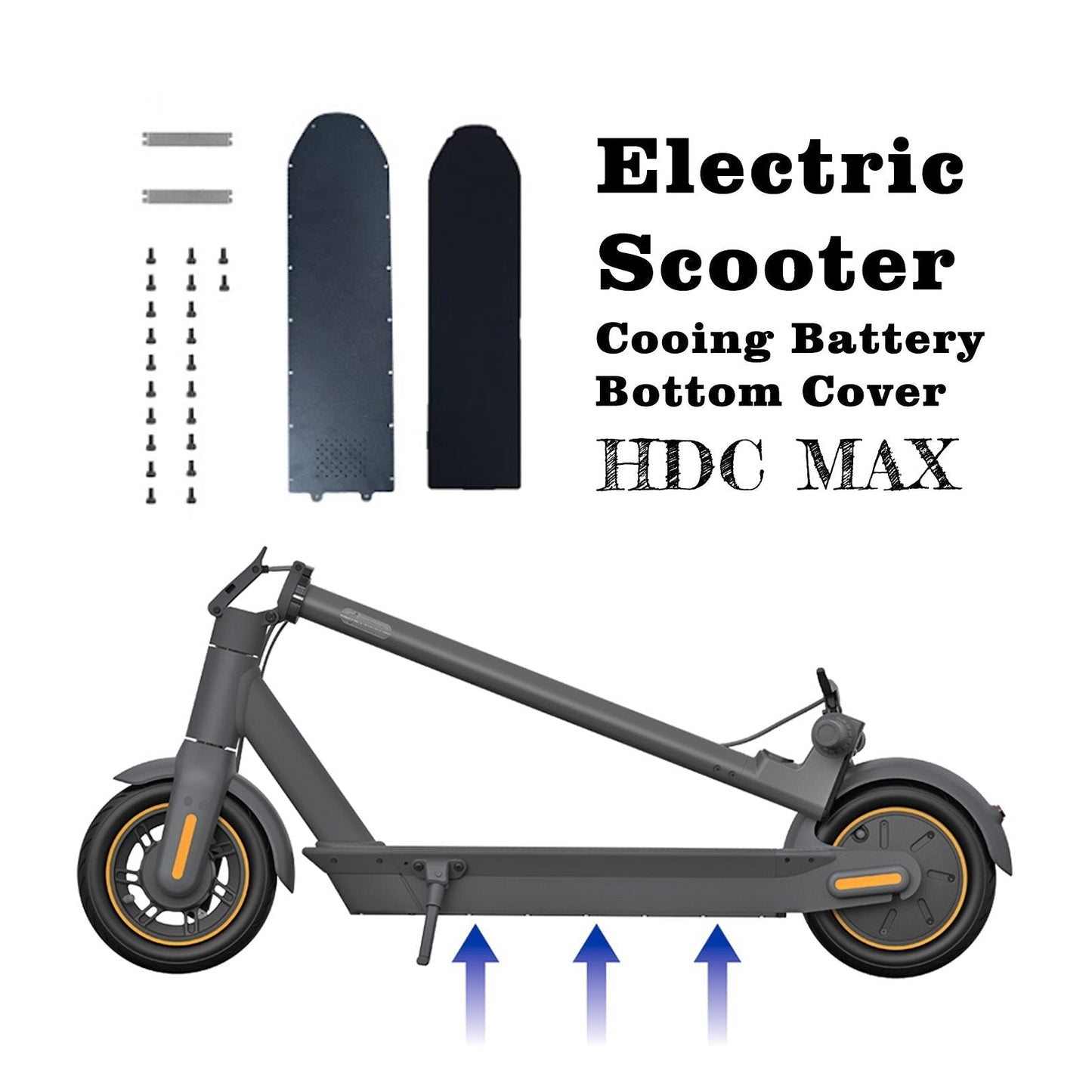 Monorim HDC Max Cooing Battery Bottom Cover for Segway Nienbot Scooter Max G30 EII to Upgrade Heat Dissipation