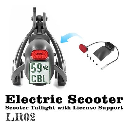 Monorim LR02 Scooter Tailight with License Support for Xiaomi/Segway Max G30 Series, eScooter Replacement Parts