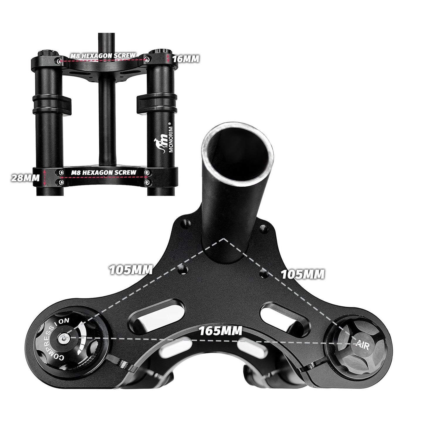 Monorim MD0-14inch front suspension modify great kit to be more safety and comfort for Ado A16 ebike ：
