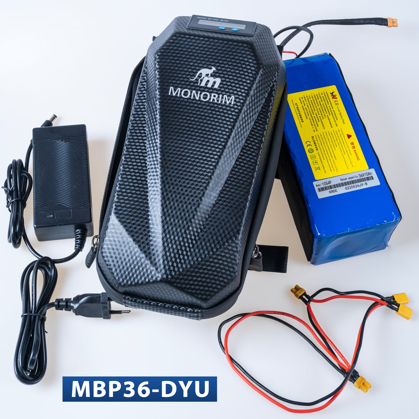 Monorim MBP36-DYU 36v Extra Battery Package 10.4ah for DYU E-bike LS/NLpower cells, Battery Addition Package