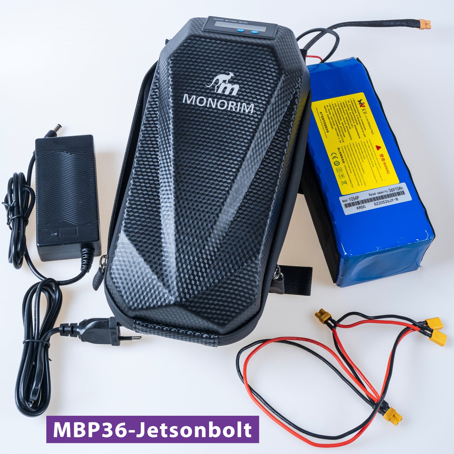 Monorim MBP36-Jetsonbolt 36v Extra Battery Package 10.4ah for Jetsonbolt  ebike LS/NLpower cells, Battery Addition Package