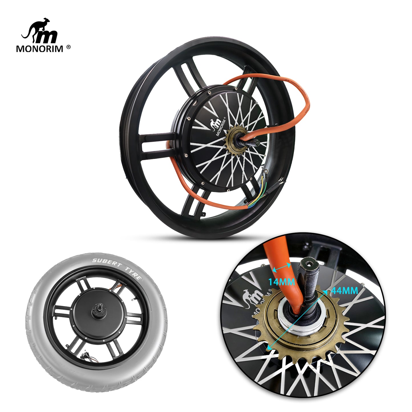 🥇Monorim MEM20-6000 20inch PEAK 7000W e-bike hub motor Maximum Supported Operating Current