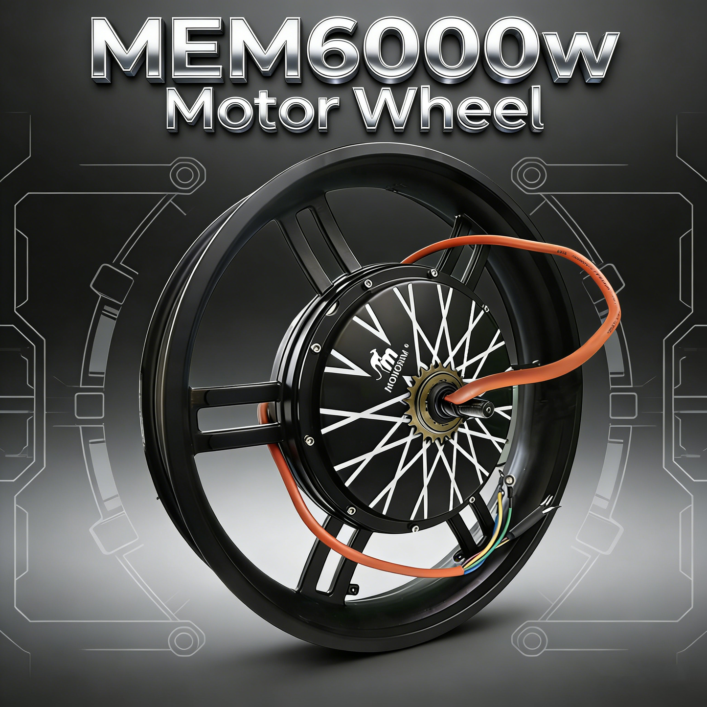 🥇Monorim MEM20-6000 20inch PEAK 7000W e-bike hub motor Maximum Supported Operating Current