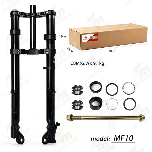 Monorim MF10 front hydraulic front suspension for Road/Foldable fat-tire ebike or emoto upgrade to be more safety and comfort.