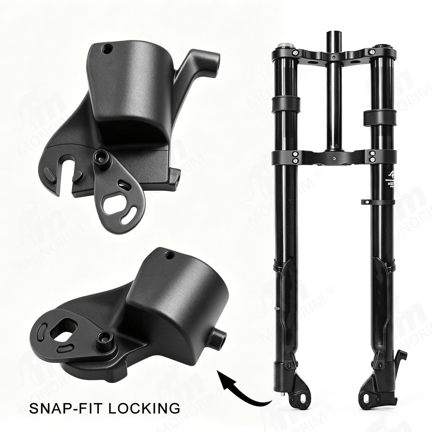 Monorim MF10 front hydraulic front suspension for Road/Foldable fat-tire ebike or emoto upgrade to be more safety and comfort.