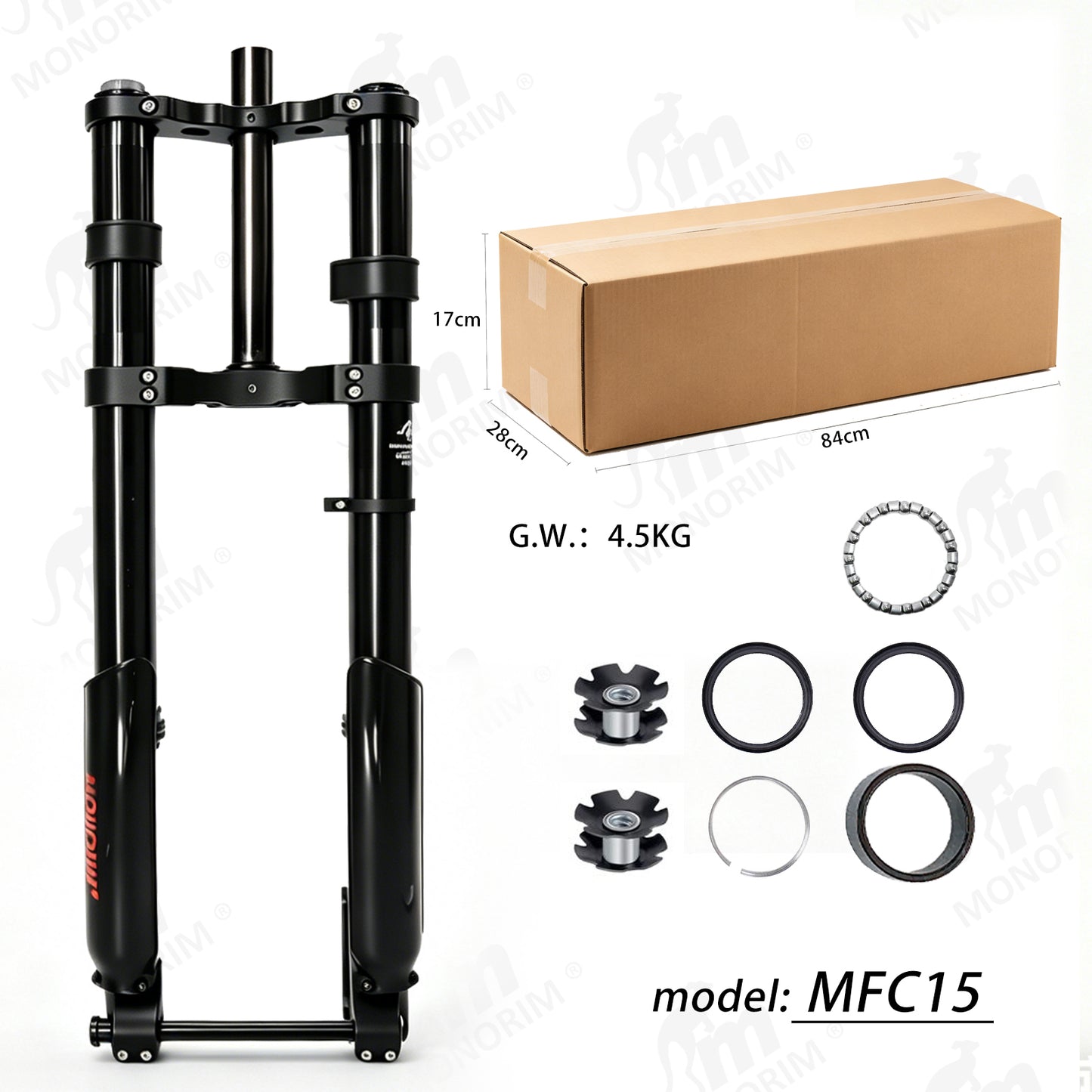 Monorim MFC15 front hydraulic front suspension for Road/Foldable fat-tire ebike or emoto upgrade to be more safety and comfort