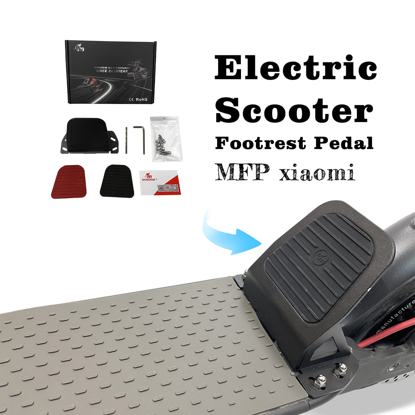 Monorim MFP Footrest Pedal for Xiaomi Scooter m365/1s/essential/pro1/pro2/mi3 New Riding Posture Experience Accessories Part