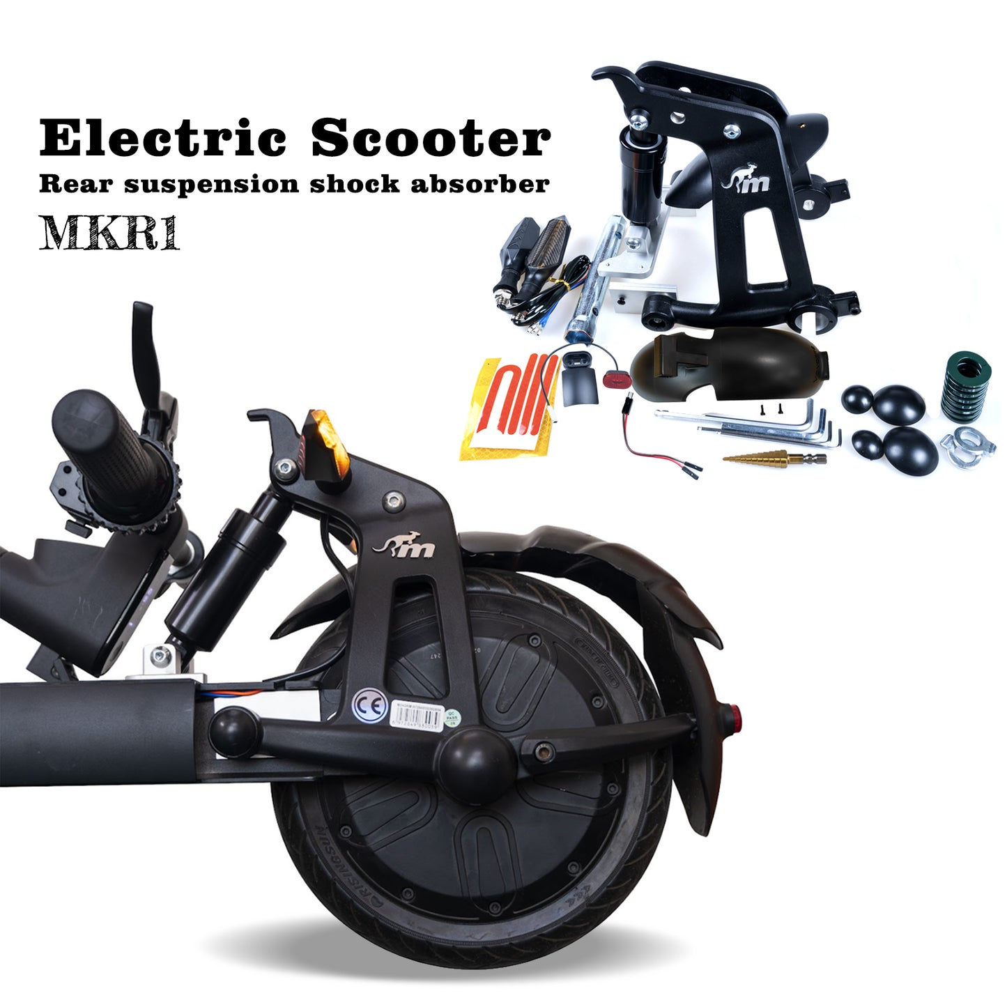 Monorim MKR1 Rear Suspension for  Slidefox P1x Scooter Includ the Turn Signal Specially for 8.5/10inch Parts Accessories