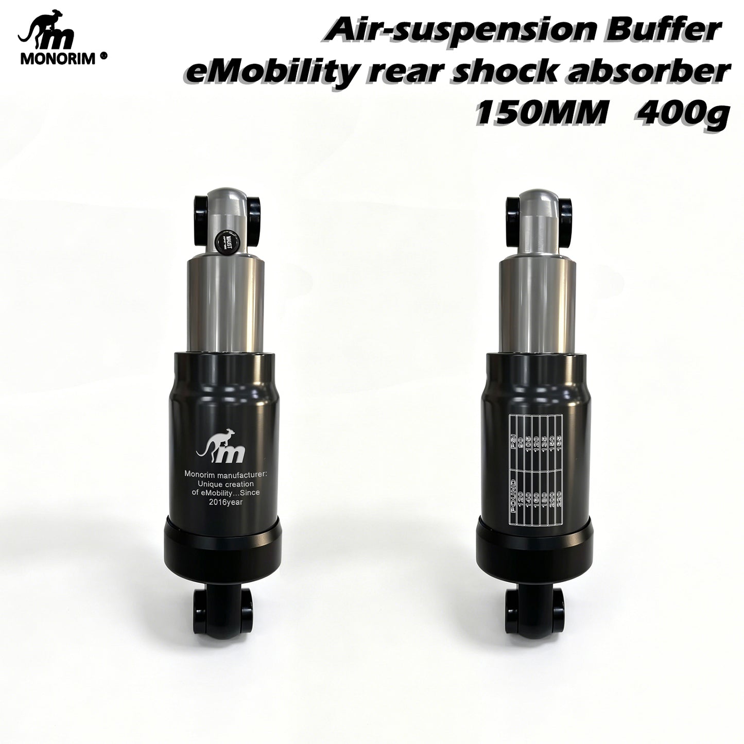 Monorim MZR3 Pro rear air suspension, specialize for ZT3 pro , Air adjust suspension.