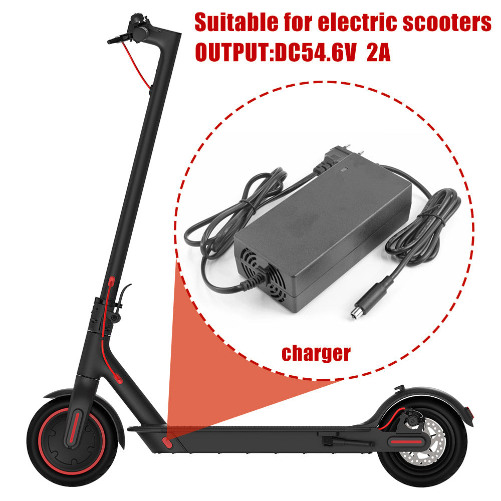 Monorim EC01 54.6V 2A Charger for 48v Battery Pasted CE FCC for T2S PRO/ T2S PRO+ Electric Scooter Charger Accessories