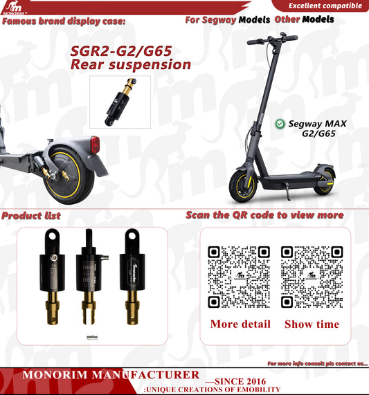 Monorim SGR2 Rear pneumatic precision shock absorbers For Segway MaxG2/G65/G3 series