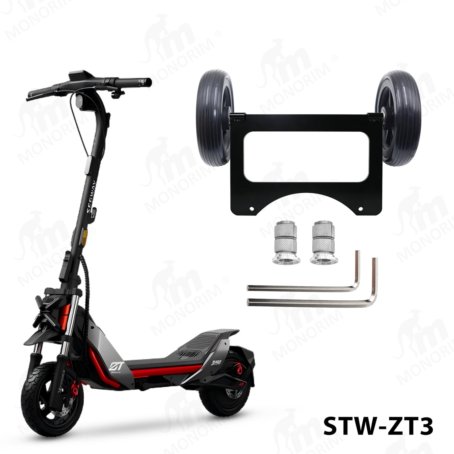 Monorim STW-ZT3 vertical parking frame wheels special for Segway Zt3 pro e-scooter