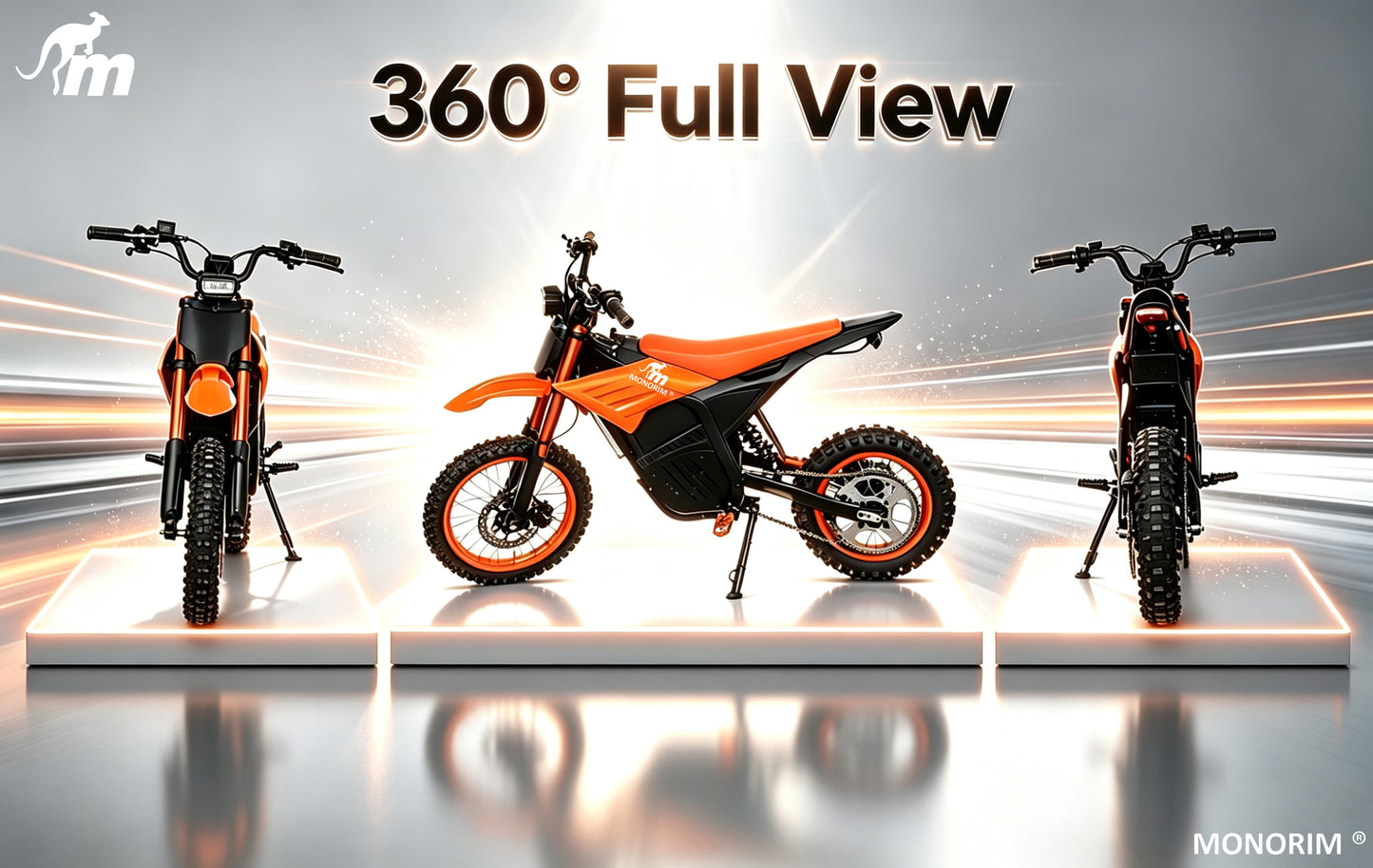 MONORIM WISH007 PRO DIRT BIKE 48v 20.8ah 1000w motor 60km/h  off road tire