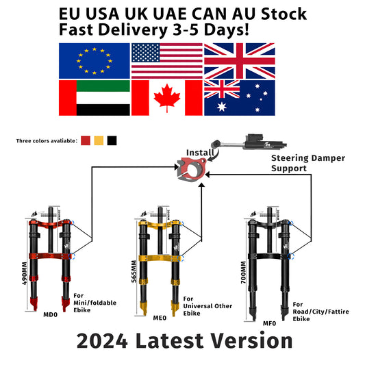 Monorim MD0/ME0/MF0 front modify great kit to be more safety and comfort for Mini & foldable ebike & Fat Tire ebike