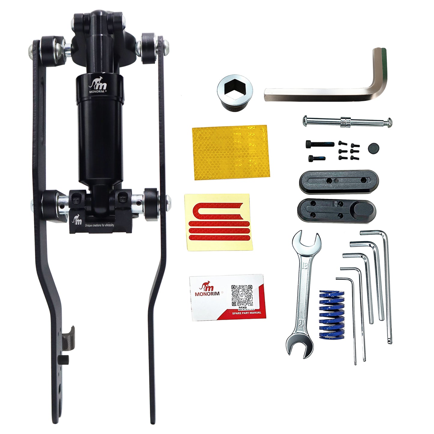 Monorim Front Suspension use for xiaomi 4lite 2nd gen Scooter model M4L2 Specially for 8.5/10inch Shock Absorber Accessories