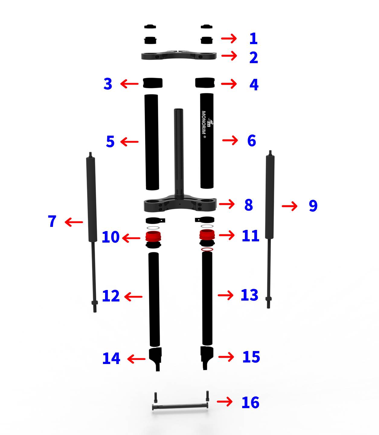 Monorim Suspension Spare Parts For MD0 Plus+ Accessories