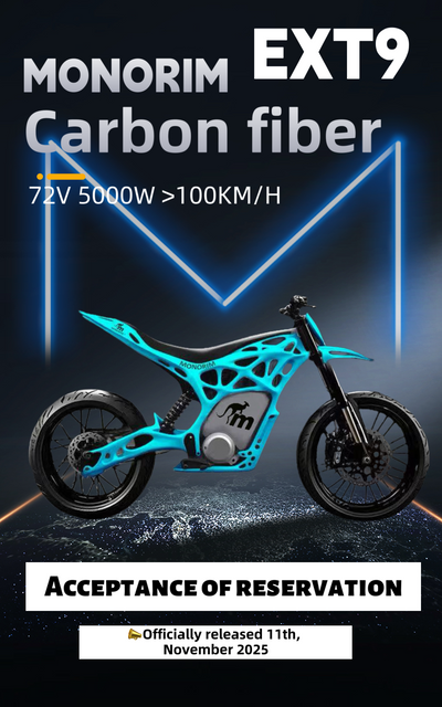 (Pre-sale) Monorim EXT9 E-moto 72V 5000W Speed over 100kmh Carbon fiber Hydraulic Suspension Off-road E-moto