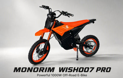 MONORIM WISH007 PRO DIRT BIKE 48v 20.8ah 1000w motor 60km/h  off road tire