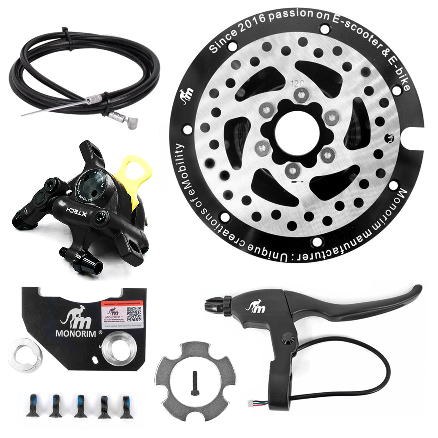 Monorim MD-MAX Motor Deck Upgrade Disc Brake Parts For vivobike s4 Scooter, 120mm for Rear Motor