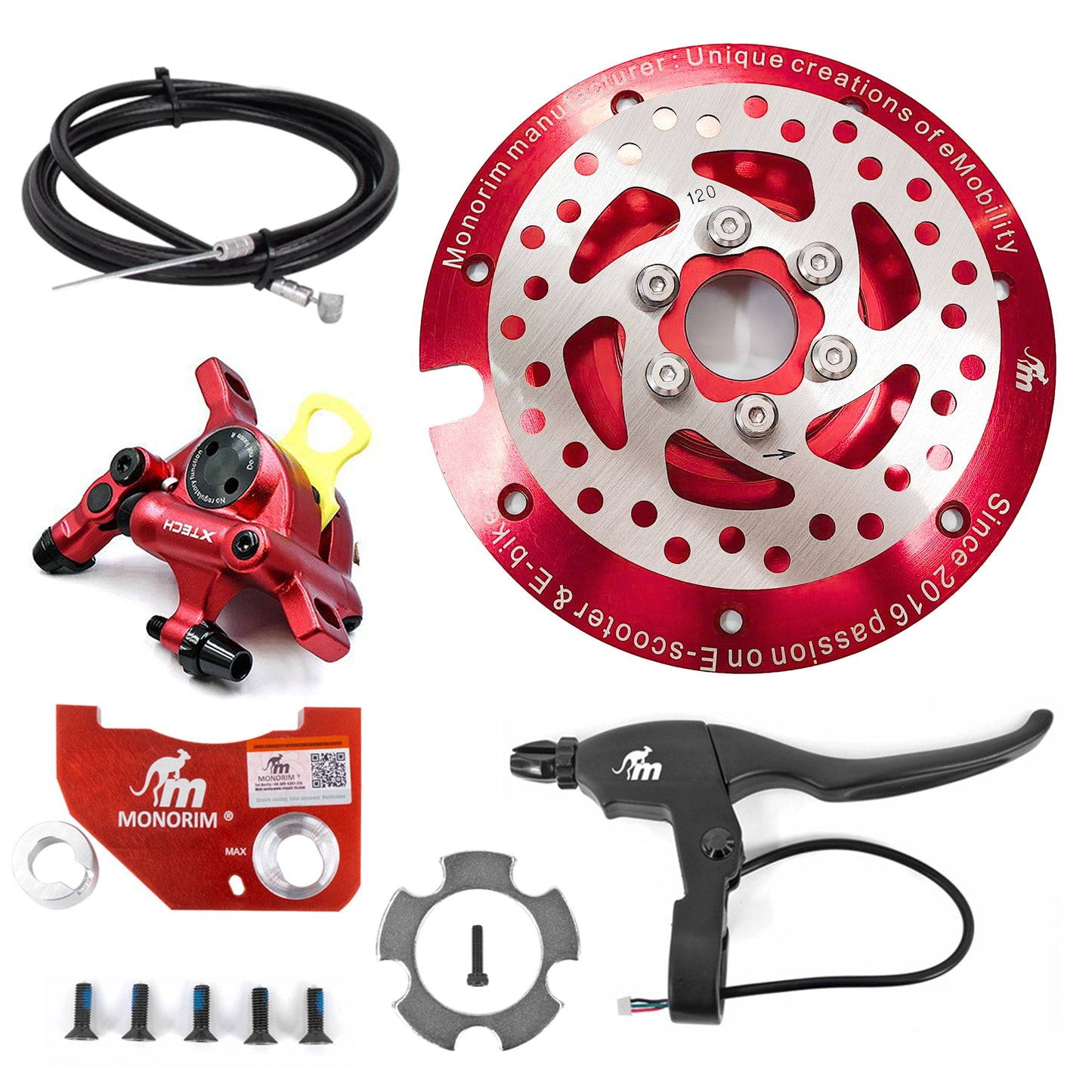 Monorim MD-MAX Motor Deck Upgrade Disc Brake Parts For Segway Ninebot Scooter MAX G30 LEII, 120mm for Rear Motor